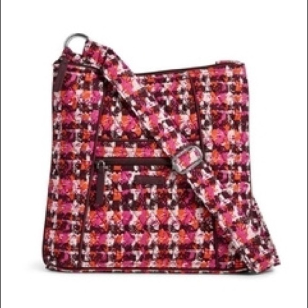 Vera Bradley Pink Red Orange Quilted Crossbody Bag